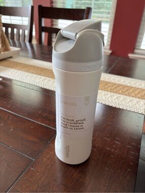 Owala White Insulated Bottle with Flip Straw Lid